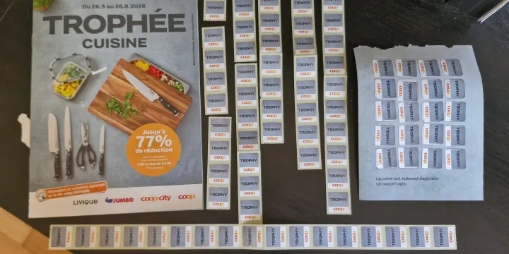 Trophée Coop BERNDORF - 79 timbres + 1 carte complète