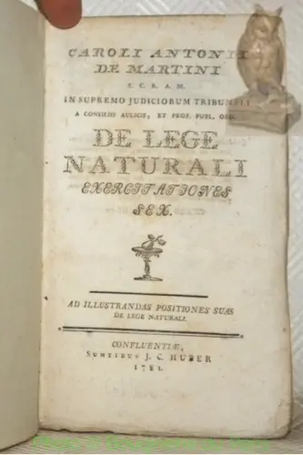 De lege naturali exercitationes sex. Ad illustrandas positiones suas de lege naturali.