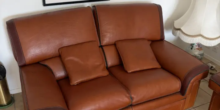 Canapé fauteuil en cuir design