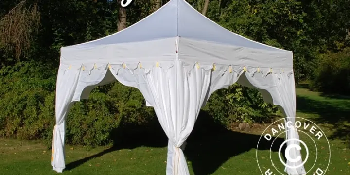 Faltzelt FleXtents PRO "Raj" 3x3m Weiß/Gold