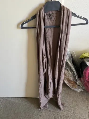 Gilet long sans manches brun taupe edc L à Nyon