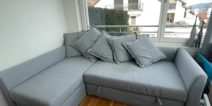 CANAPE CONVERTIBLE ANGLE GRIS CLAIR-IKEA