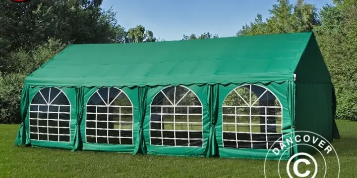 Partyzelt UNICO 4x8m, Dunkelgrün