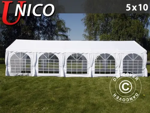 Partyzelt UNICO 5x10m, Weiß à Zurich