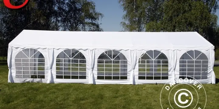 Partyzelt UNICO 5x10m, Weiß