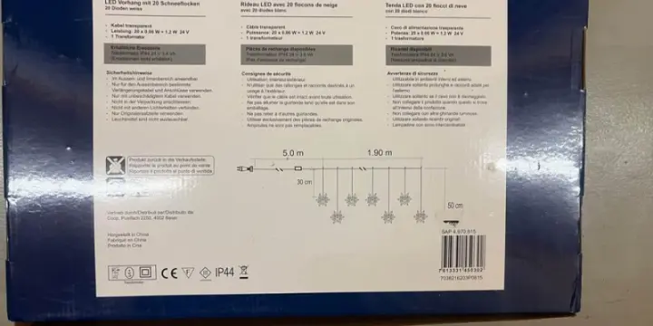 Rideau LED lumineux Noel