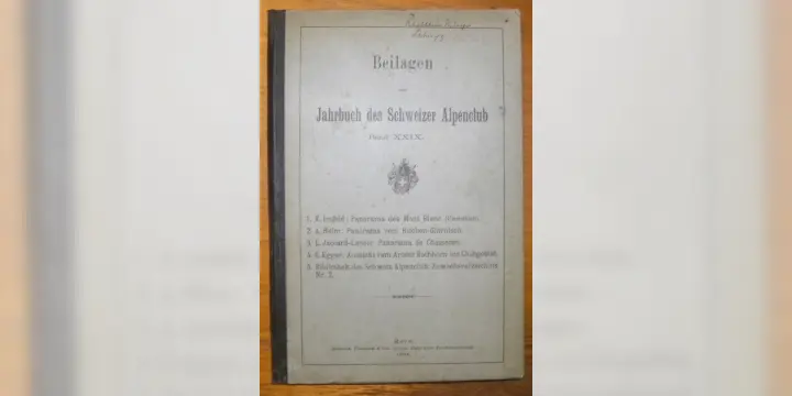 BEILAGEN ZUM JAHRBUCH DES SCHWEIZER ALPENCLUB. Band XXIX. 1. X. Imfeld : Panorama des Mont Blanc…