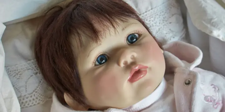 Véritable bébé et poussette de collection. exl. état