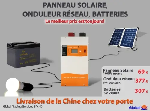 Produits solaires de Chine à PARIS