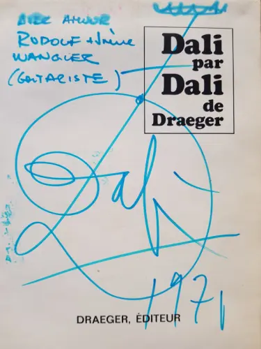 Salvador DALI - Livre dédicacé avec dessin - 1971 à GENEVE