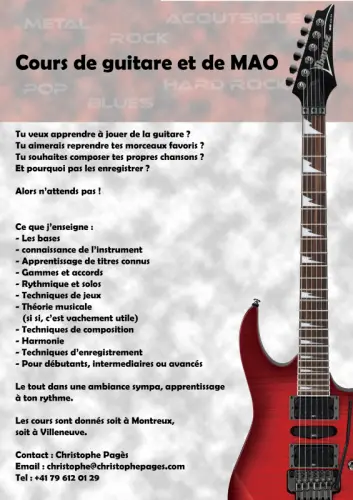 Cours de guitare à Villeneuve à Villeneuve