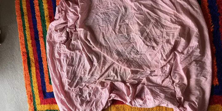 Drap housse rose 90 x 190 cm - 100% coton