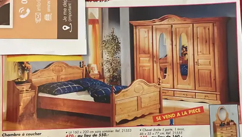 je vends  chambre à coucher