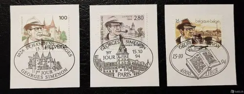 3 Timbres de Georges Simenon -15.10.1994 à Cernier
