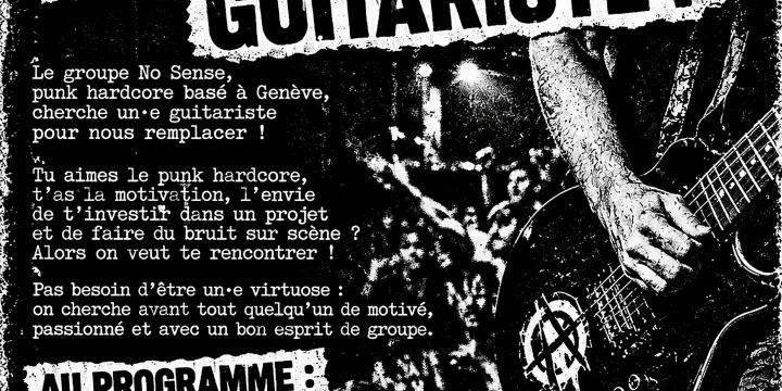 Cherche un(e) nouveau(elle) guitariste pour groupe de Punk-Hardcore