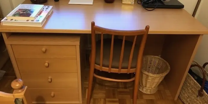 Lits superposes + bureau + étagère