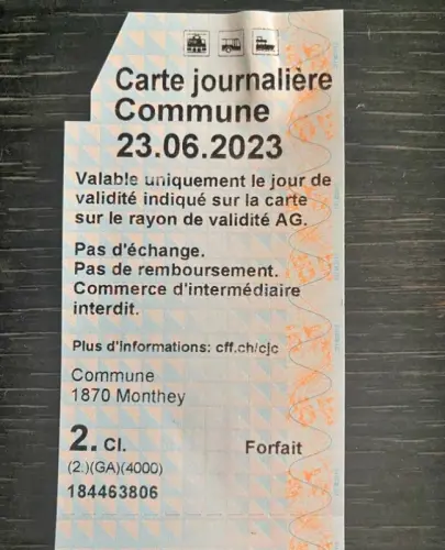 Carte journalière à Lausanne