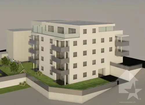 Attique de 4.5 pièces très bien situé avec balcon et terrasse à Glis