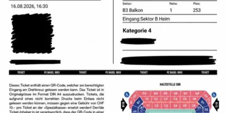 4 Tickets Fc Basel gg Barcelone