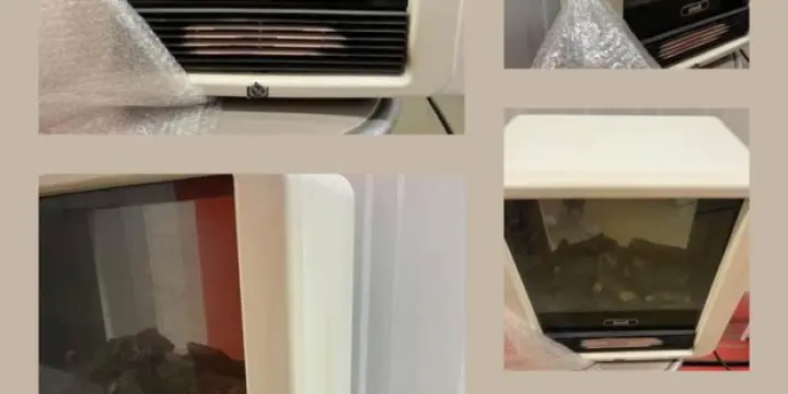Cheminée chauffante blanche