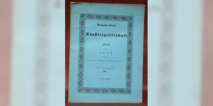 Neujahrsblatt der Künstlergesellschaft in Zürich für 1849. Enthaltend Das Malerbuch. Fortstzung…