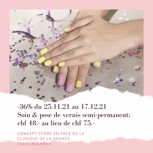 Discount: -36% manucure semi-permanent à Lausanne