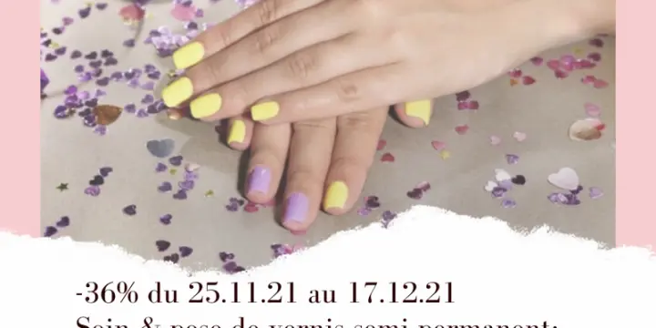 Discount: -36% manucure semi-permanent