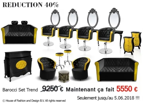 Mobilier excellent pour le salon de coiffure à Paris