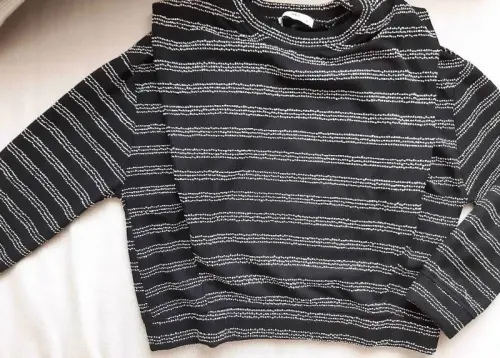 Pull à rayures noir et blanc Mango, taille S à Genève