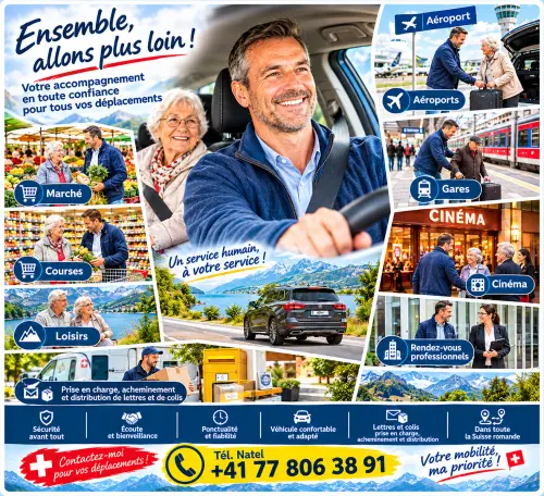 MOBILITÉ & ACCOMPAGNEMENT – À VOS CÔTÉS POUR VOS DÉPLACEMENTS