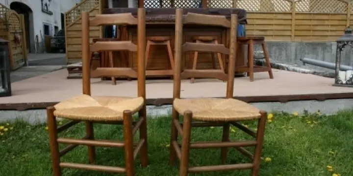 Chaises paillée en chêne