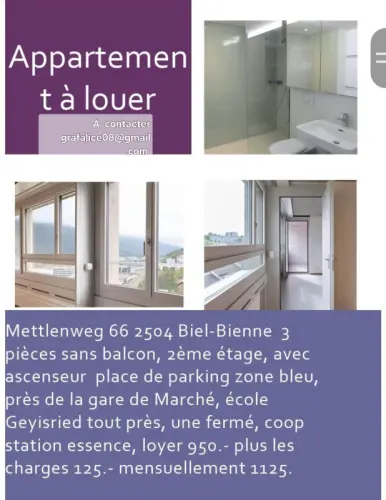 Appartement 3 pièces à Biel-Bienne