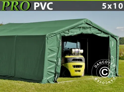 Lagerzelt PRO 5x10x2x2,9m, PVC, Grün à Zurich