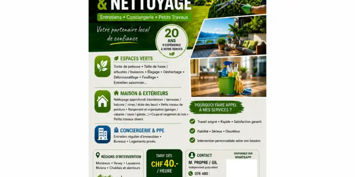 Entretiens espace vert / Nettoyages  Jardins/Maisons