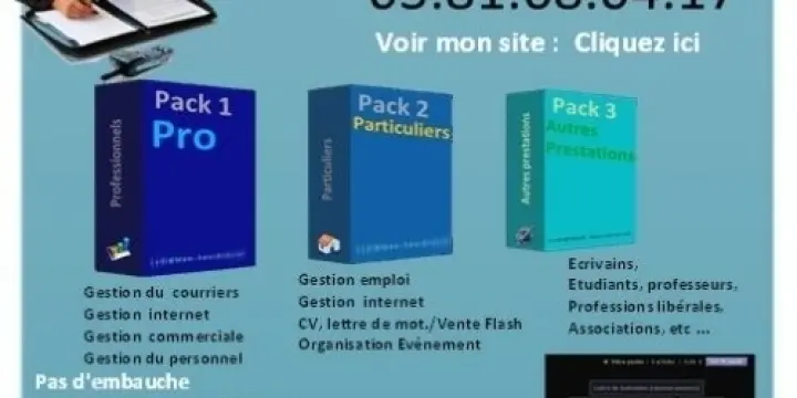 Secrétaire à domicile, à distance