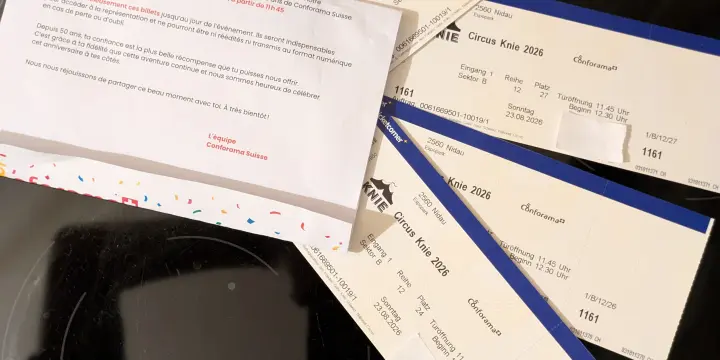 billets / représentation privée Cirque KNIE