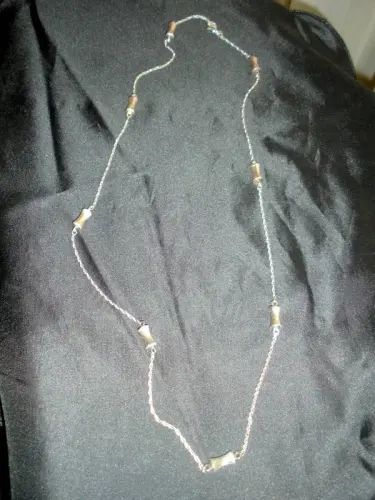 Chaîne/collier argent 0800 avec 8 rouleaux à Chigny