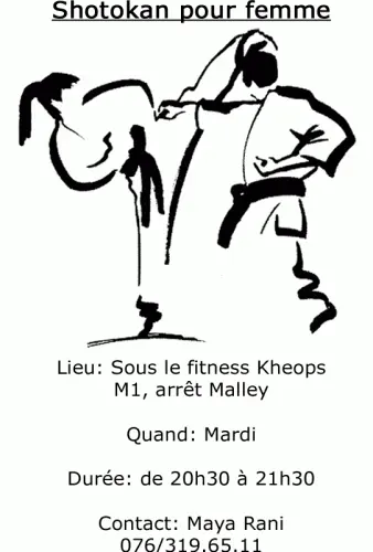 karaté shotokan pour femme à lausanne