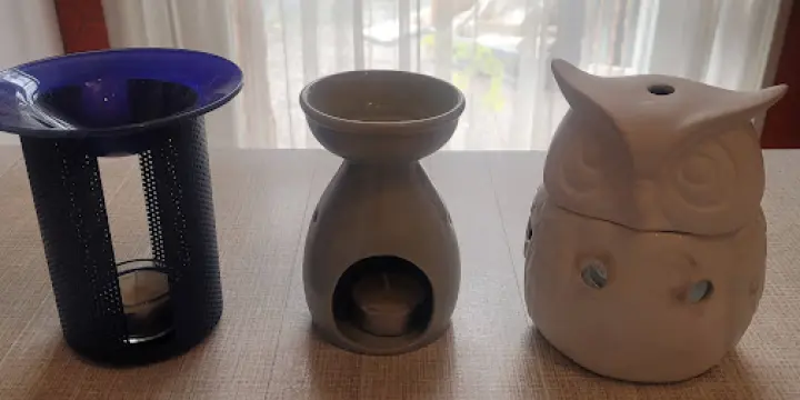 lampe/bougeoir avec bougie de réchaud
