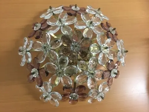 Plafonnier  fleurs en pendeloque cristal à Geneve