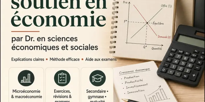 Cours de soutien en économie par Dr. en sciences économiques et sociales