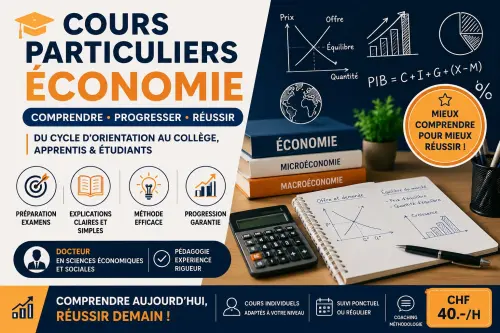 🎓 Cours économie & gestion – réussir examens, maturité, apprentissage à Genève