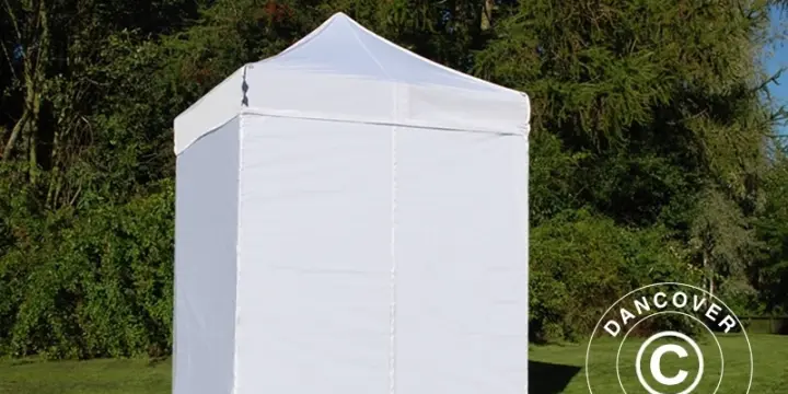 Faltzelt FleXtents Basic, 2x2m Weiß, mit 4 wänden