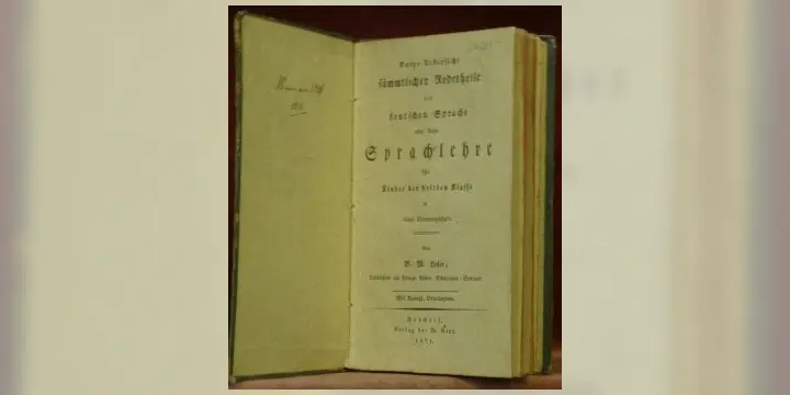 Kurze Uebersicht sämmtlicher Redetheile des deutschen Sprache oder kleine Sprachlehre für Kinder…