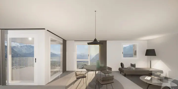 Appartement 3,5 pces de 96m2 avec jardin de 53m2 et 2 places de parc