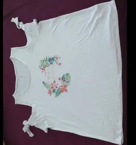 T-Shirt blanc "Rainbow" Neuf