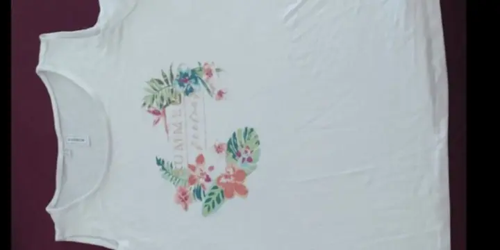 T-Shirt blanc "Rainbow" Neuf