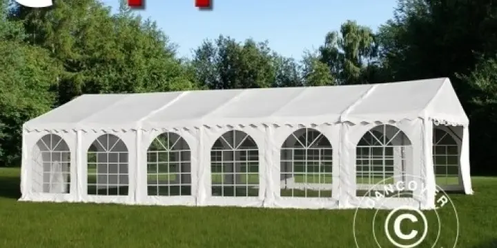 Partyzelt, Exclusive CombiTents® 6x12m 4-in-1, Weiß