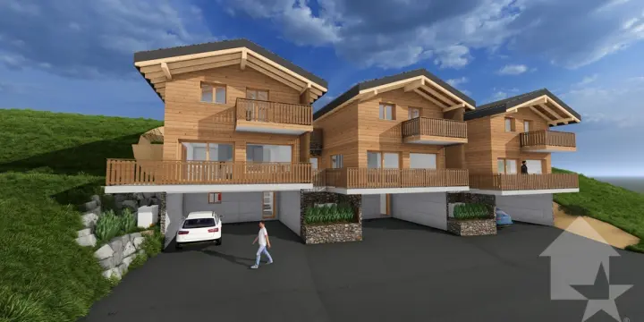 Magnifique chalet de 4.5 pièces avec terrasse et pelouse