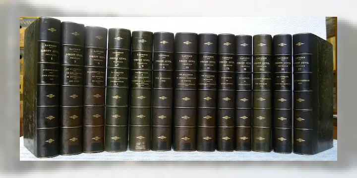 Principes de droit civil français. Quatrième édition. 33 Volumes, manque les tomes 2 - 3- 4 et 14.